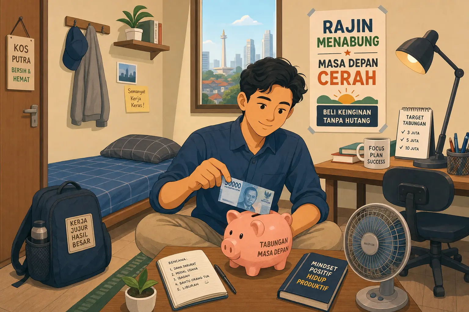 Ilustrasi menabung dengan gaji UMR