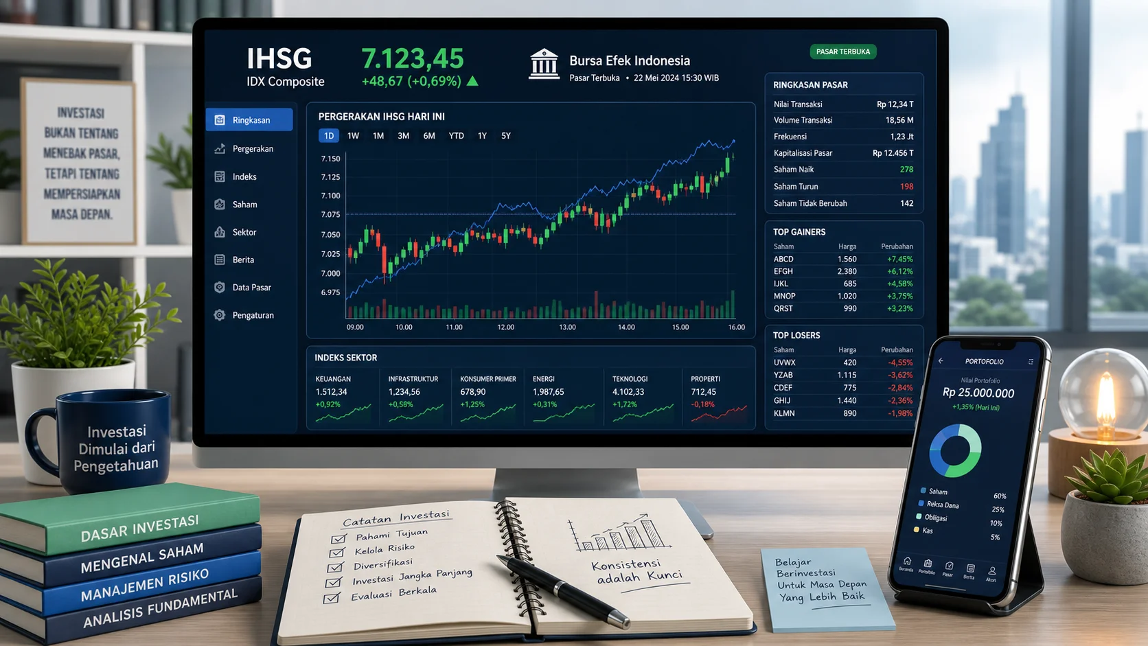 Ilustrasi IHSG hari ini