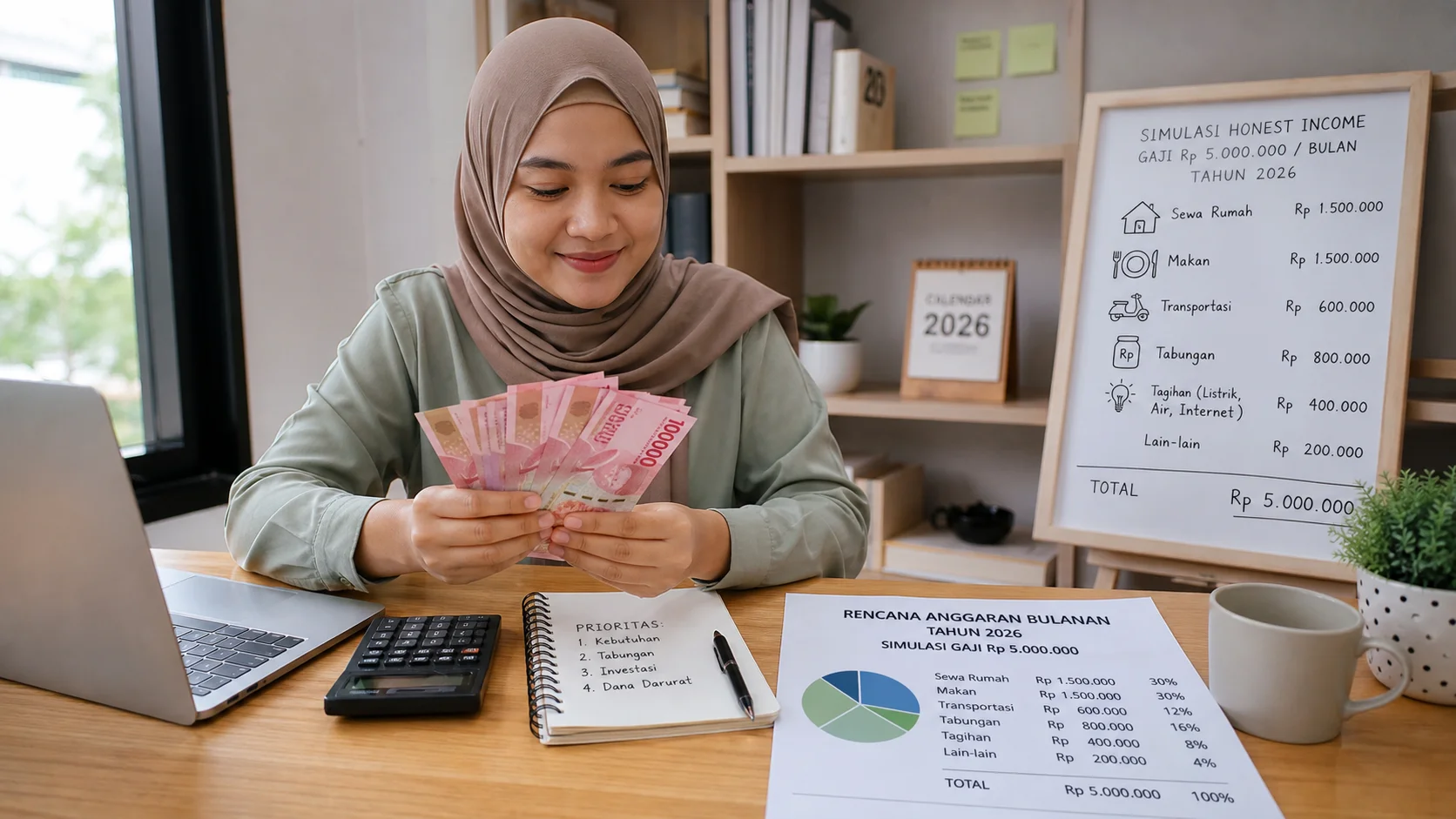 Ilustrasi menabung dengan gaji Rp5 juta