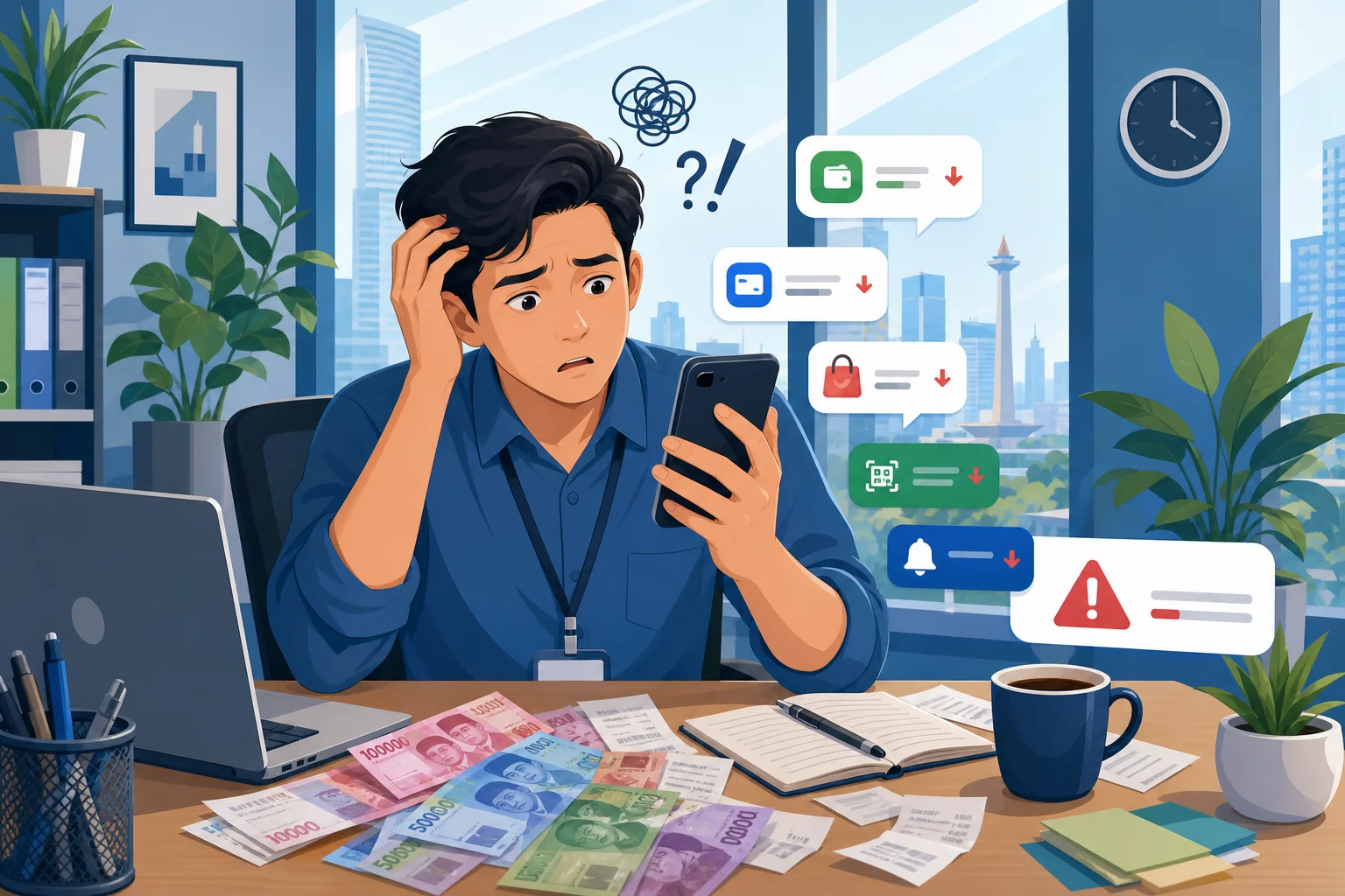 Ilustrasi gaji habis sebelum akhir bulan
