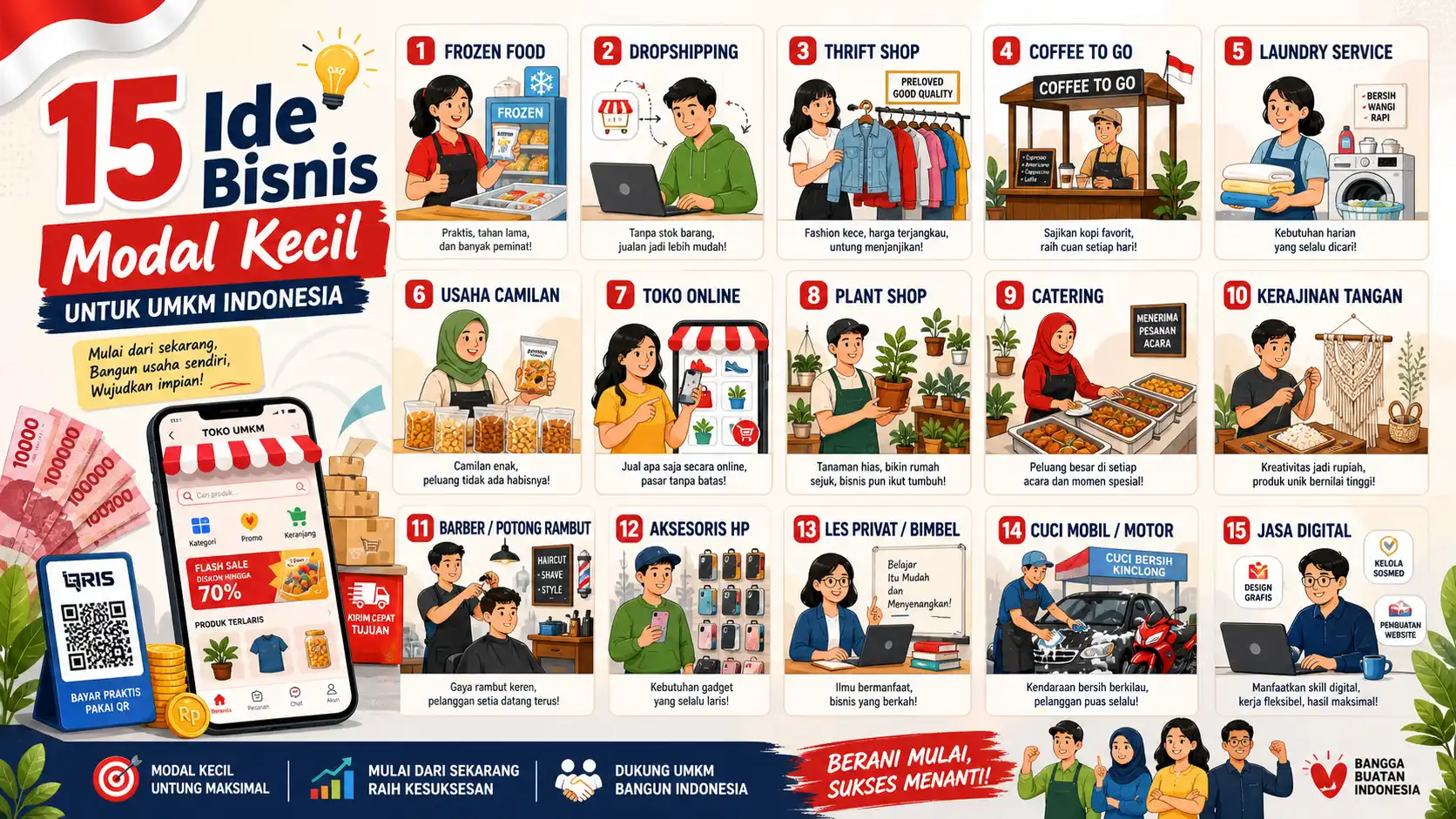 Ilustrasi ide bisnis modal kecil